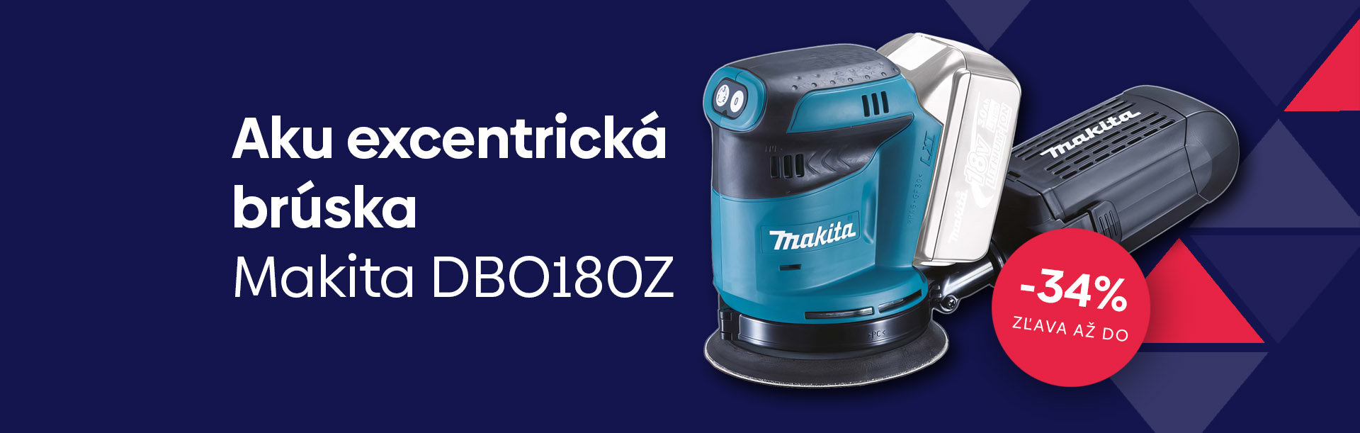 AKU excentrická brúska Makita DBO180Z
